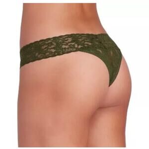 Hanky Panky green Lace Low Rise Thong Women's Underwear Size One Size (new)